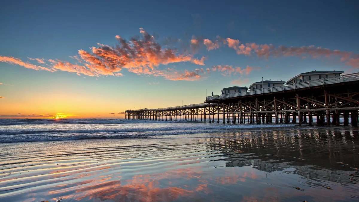 Crystal Pier in Pacific Beach, San Diego